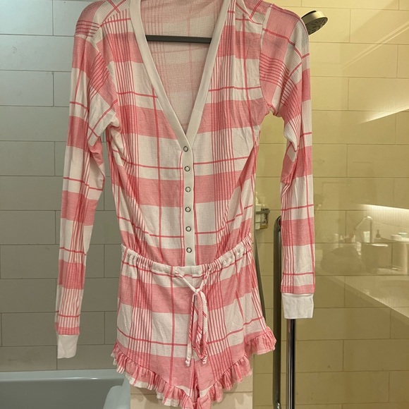 Wildfox Intimates Plaid Romper Pajamas - Picture 3 of 3